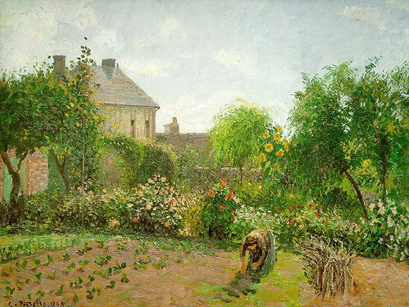Camille Pissaro The Artist's Garden at Eragny china oil painting image